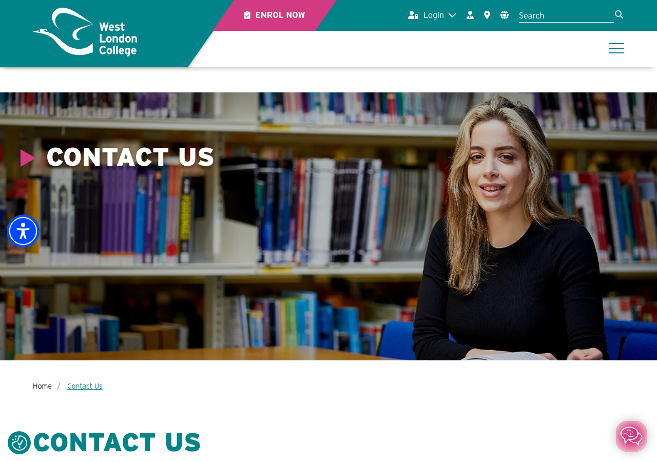 Screenshot of Contact Us - West London College