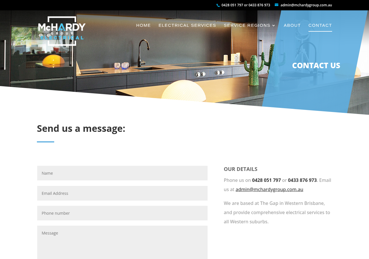 Screenshot of Contact Us - McHardy Group Electricians