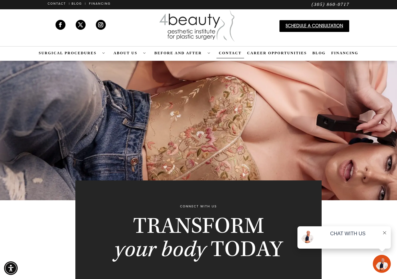 Screenshot of Contact Us | Miami, Fl | 4Beauty Aesthetic Institute