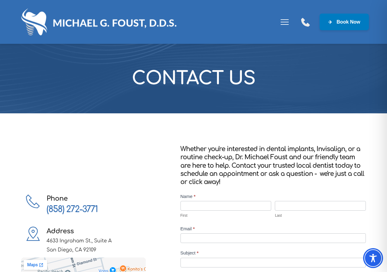 Screenshot of Contact Us - Michael G. Foust, D.D.S.