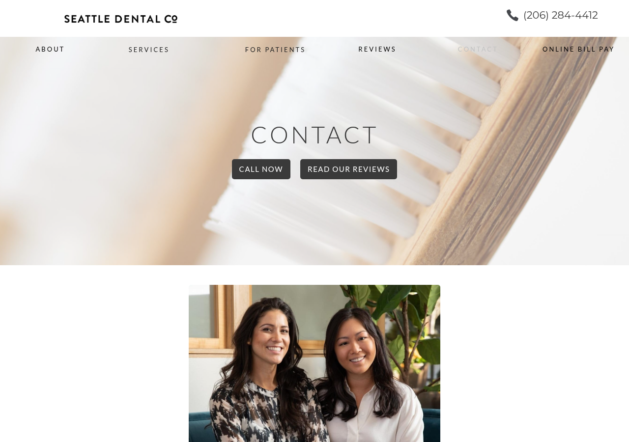 Screenshot of Contact Us | Seattle Dental Co.