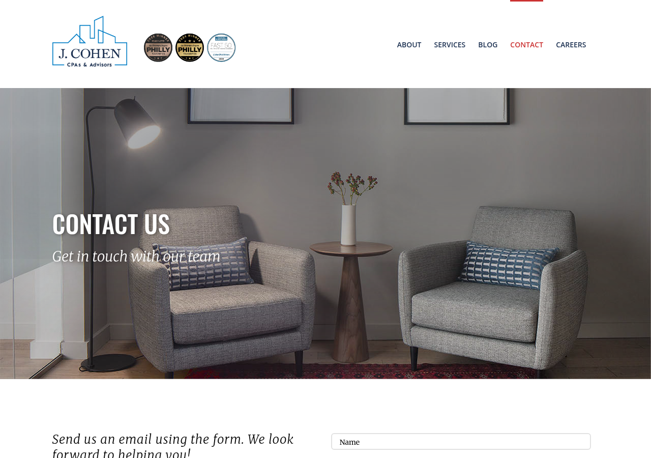Screenshot of Contact | J. Cohen CPAs & Advisors Philadelphia, PA