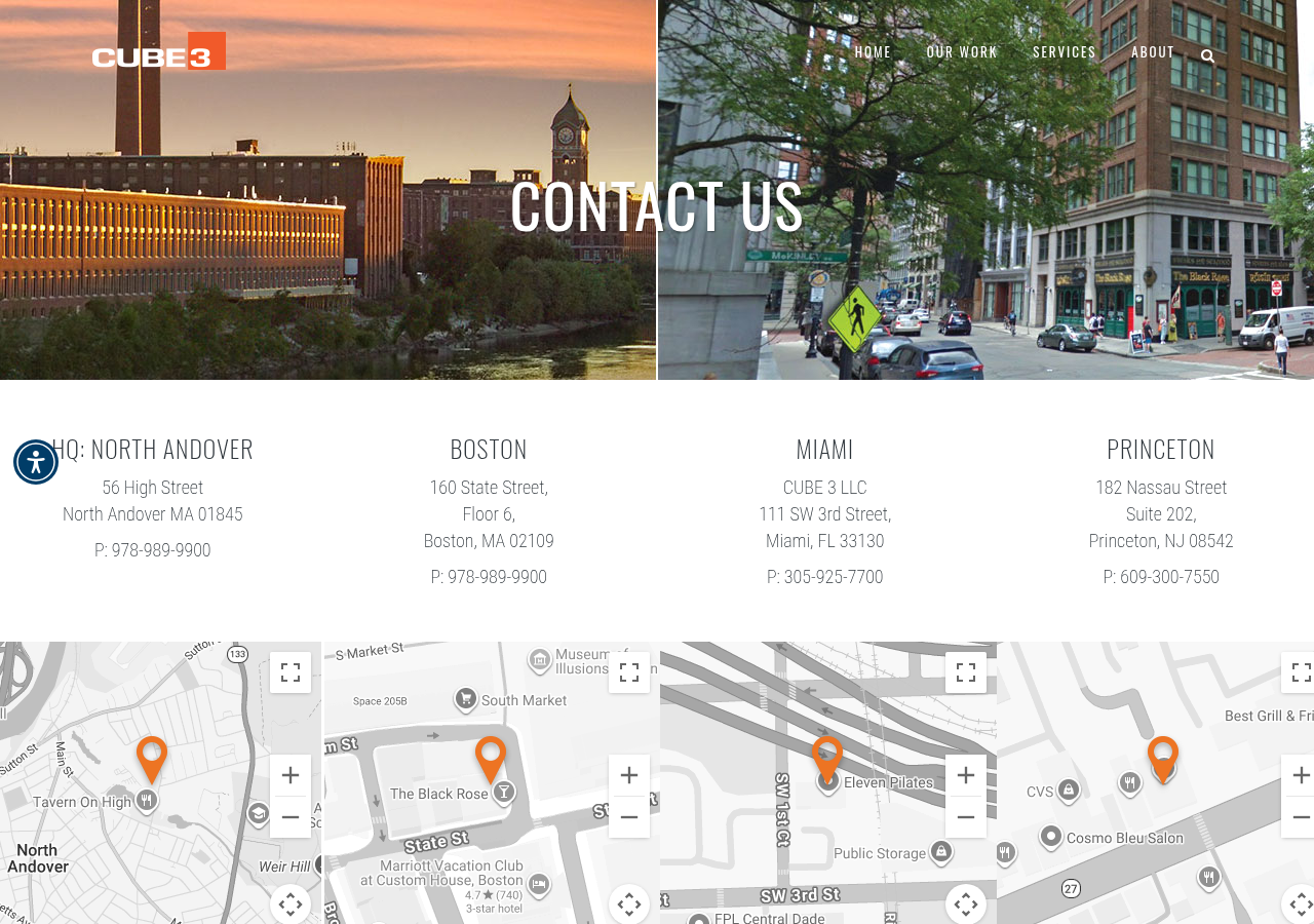 Screenshot of CUBE 3 | Architecture, Interiors, Planning | Contact Us