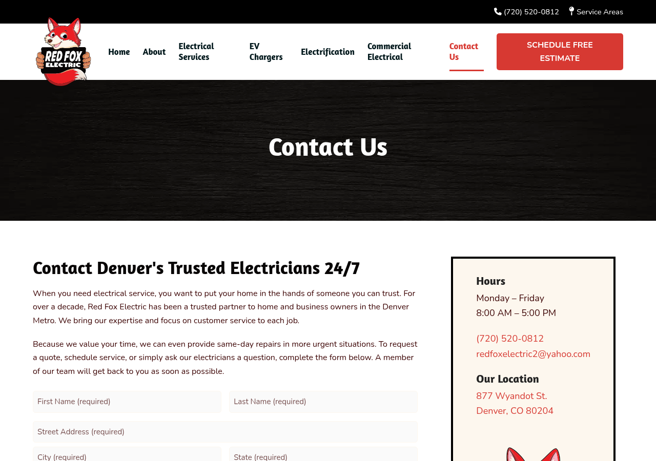 Screenshot of Contact Licensed Electricians | Denver CO | Red Fox ElectricSuperpath