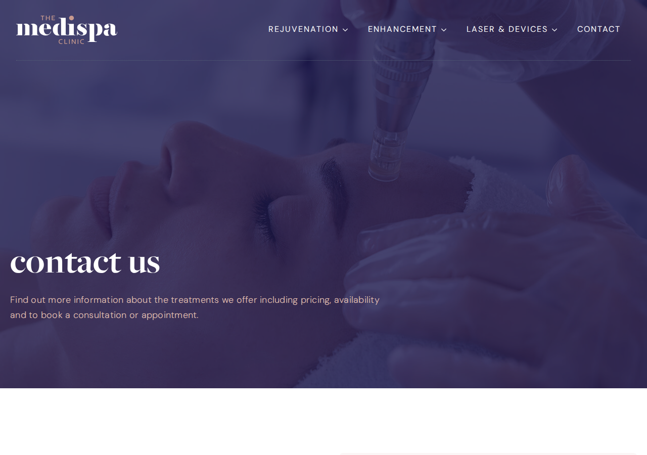 Screenshot of Contact - The MediSpa Clinic Sydney