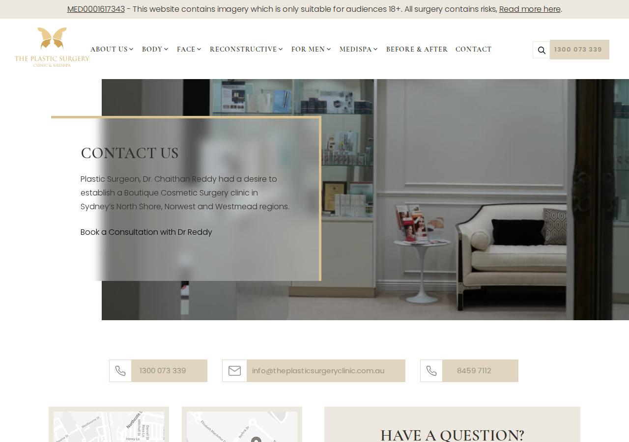 Screenshot of Contact | The Plastic Surgery Clinic Sydney & Central Coast