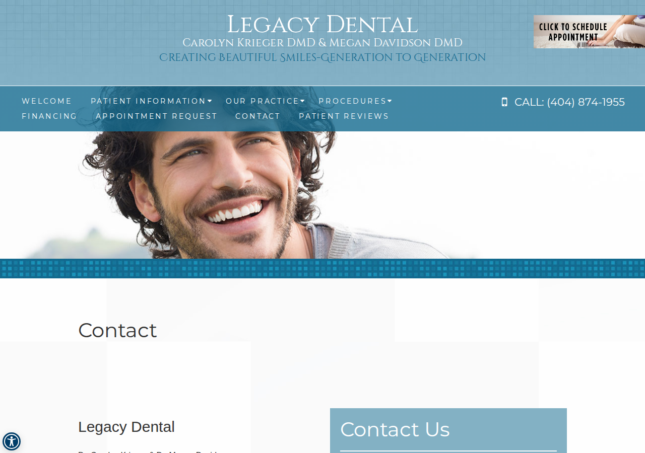 Screenshot of Atlanta Dentist | 30309 dentist |Dr Carolyn Krieger | Atlanta Dentistry