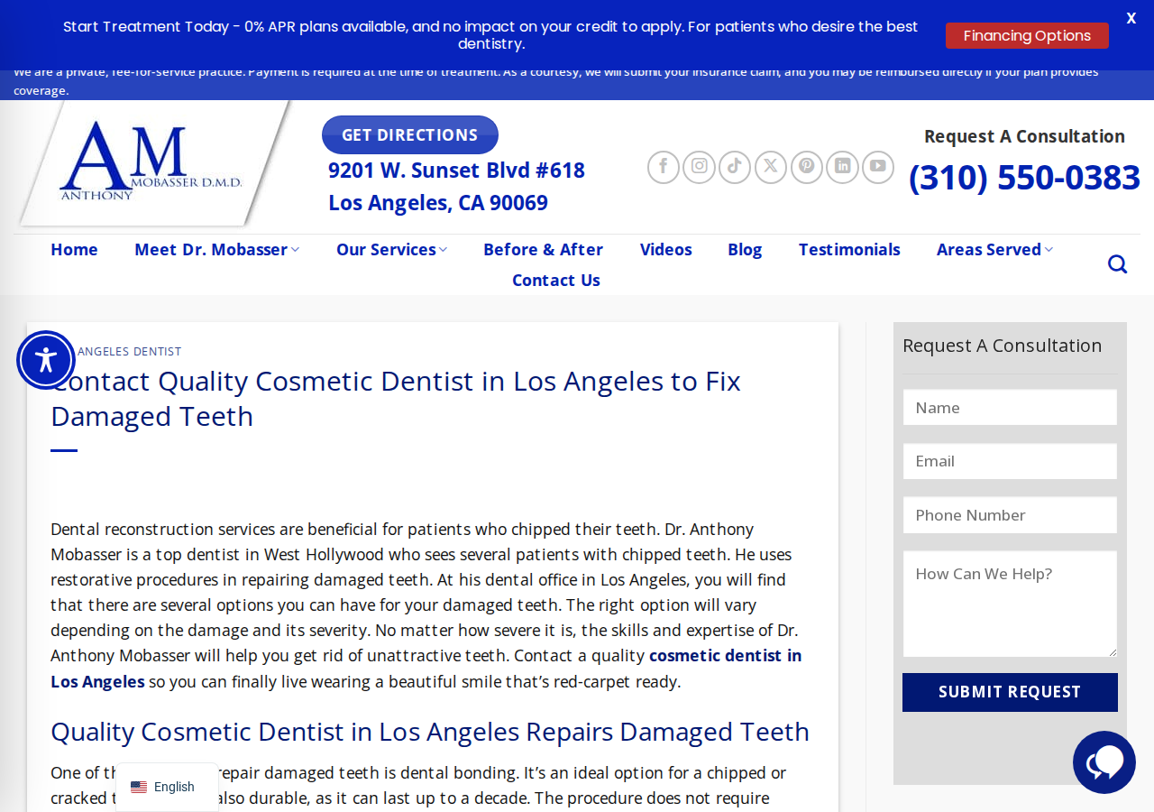 Screenshot of Contact Quality Cosmetic Dentist in Los Angeles to Fix Damaged Teeth