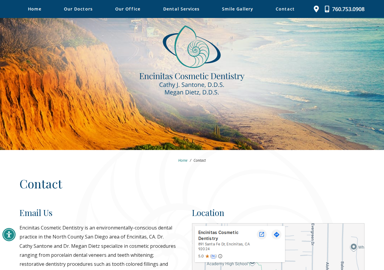 Screenshot of Contact Encinitas Cosmetic Dentistry in San Diego CAEncinitas Cosmetic Dentistry