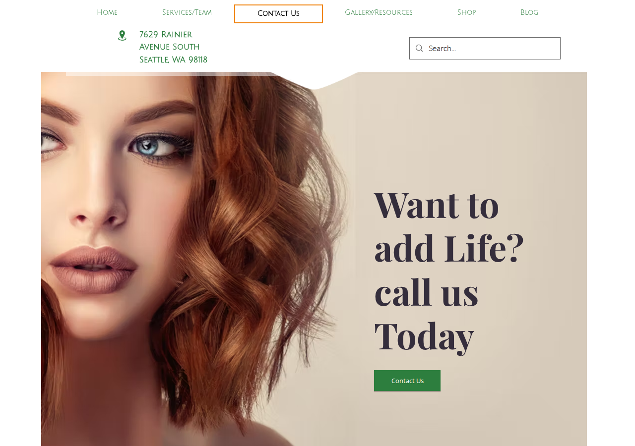Screenshot of Contact Us - Life’s Salon in Seattle, WA