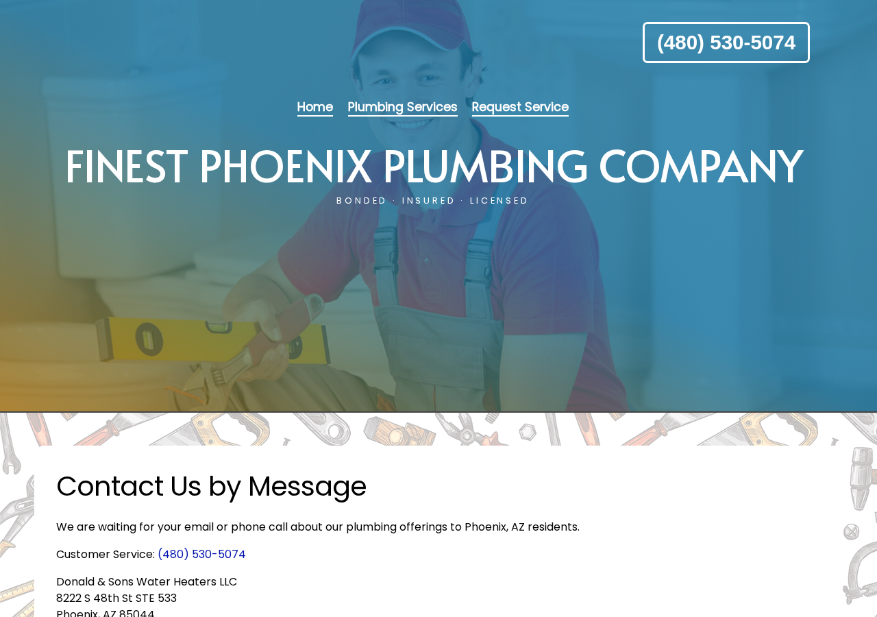 Screenshot of Reach Donald & Sons Water Heaters LLC for Support by Phone or Message