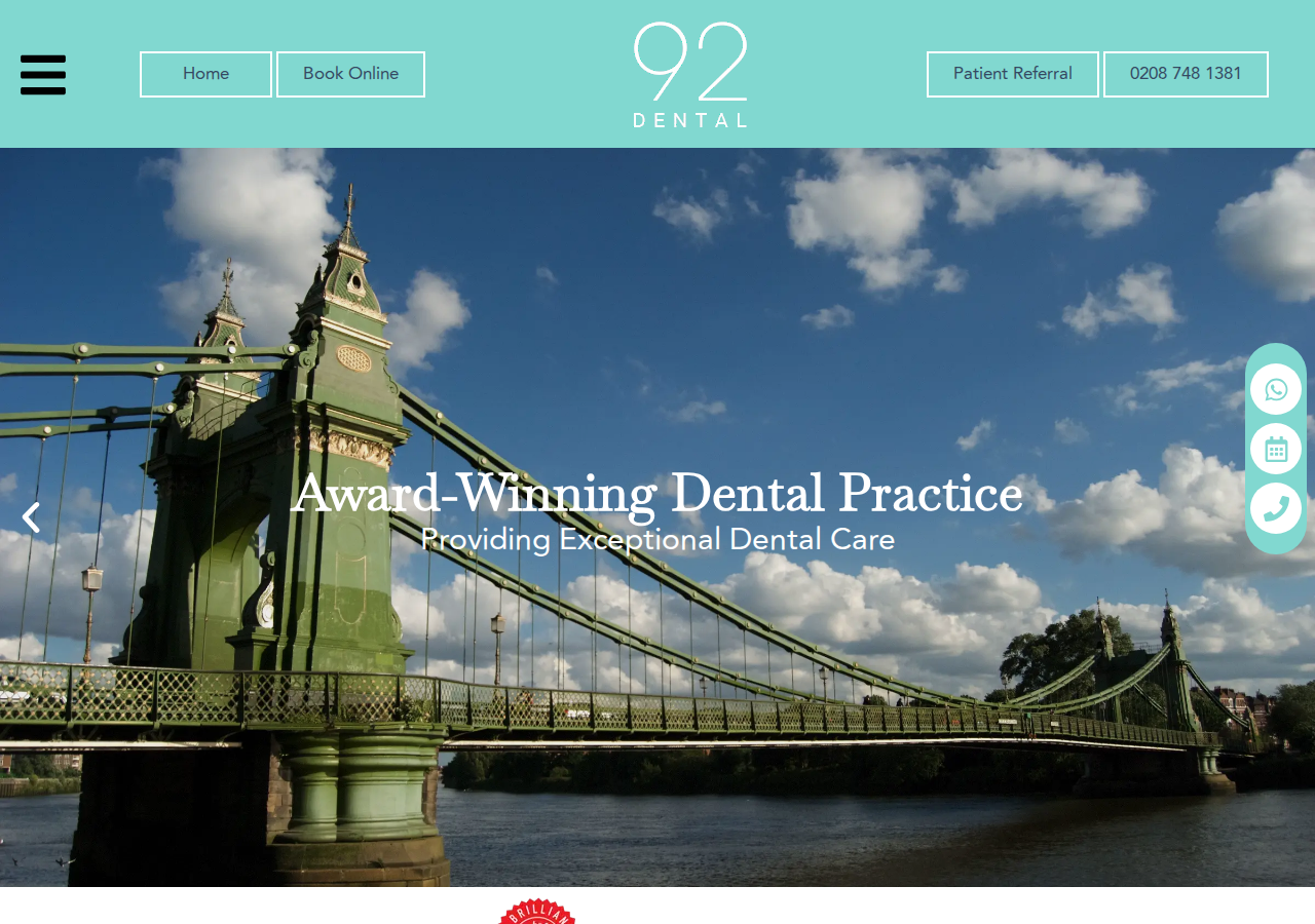 Screenshot of Dentist Hammersmith, West London - 92 Dental