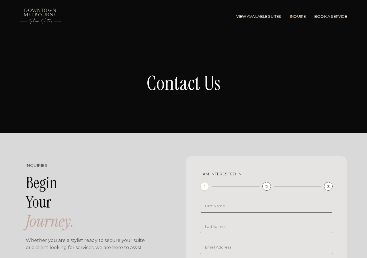 Screenshot of Contact Us - Downtown Melbourne Salon Suites