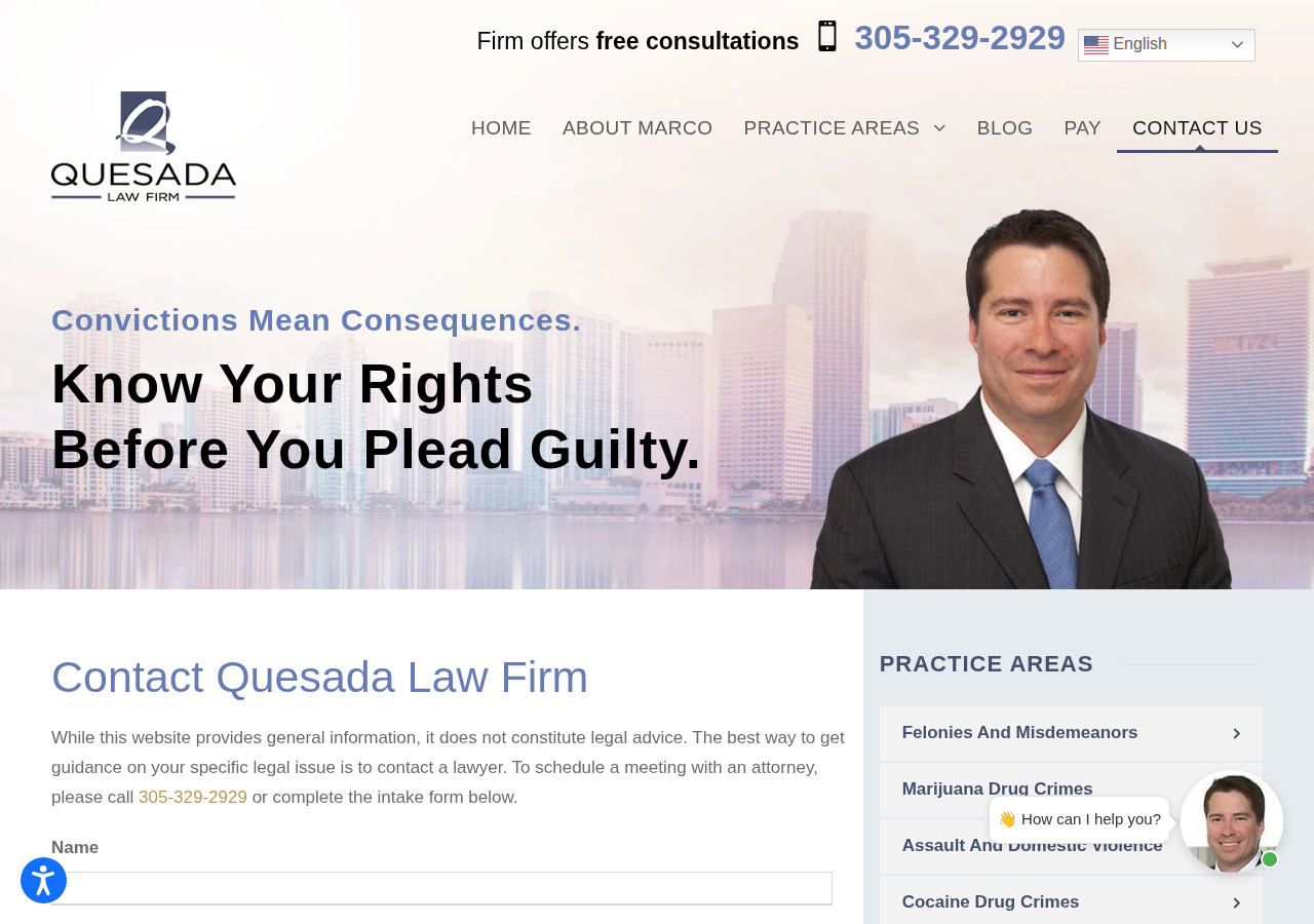 Screenshot of Contact Us | Quesada Law Firm | Miami, FL | Quesda Law