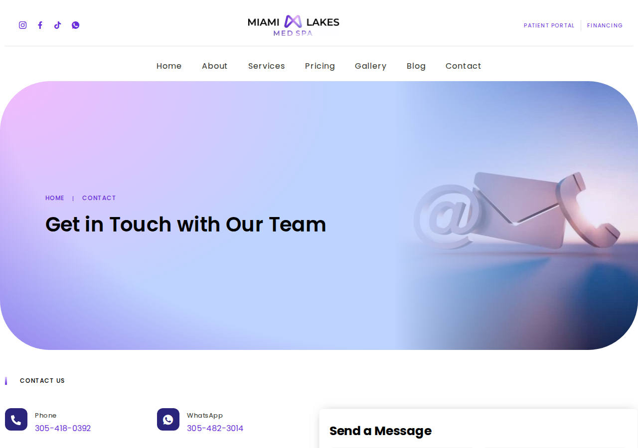 Screenshot of Contact - Miami Lakes Med Spa