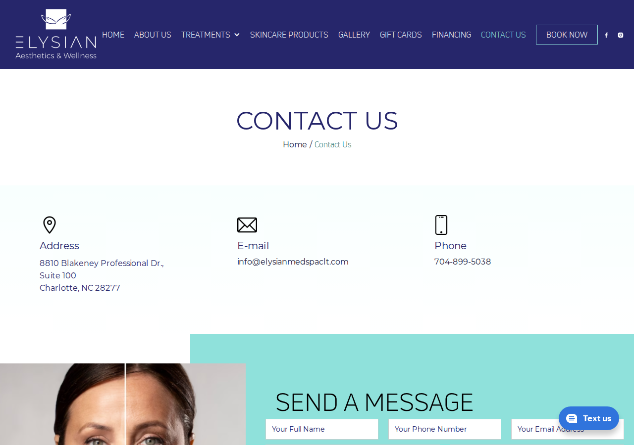 Screenshot of Contact Us | Elysian Aesthetics & Wellness - Schedule Your Consultation Today