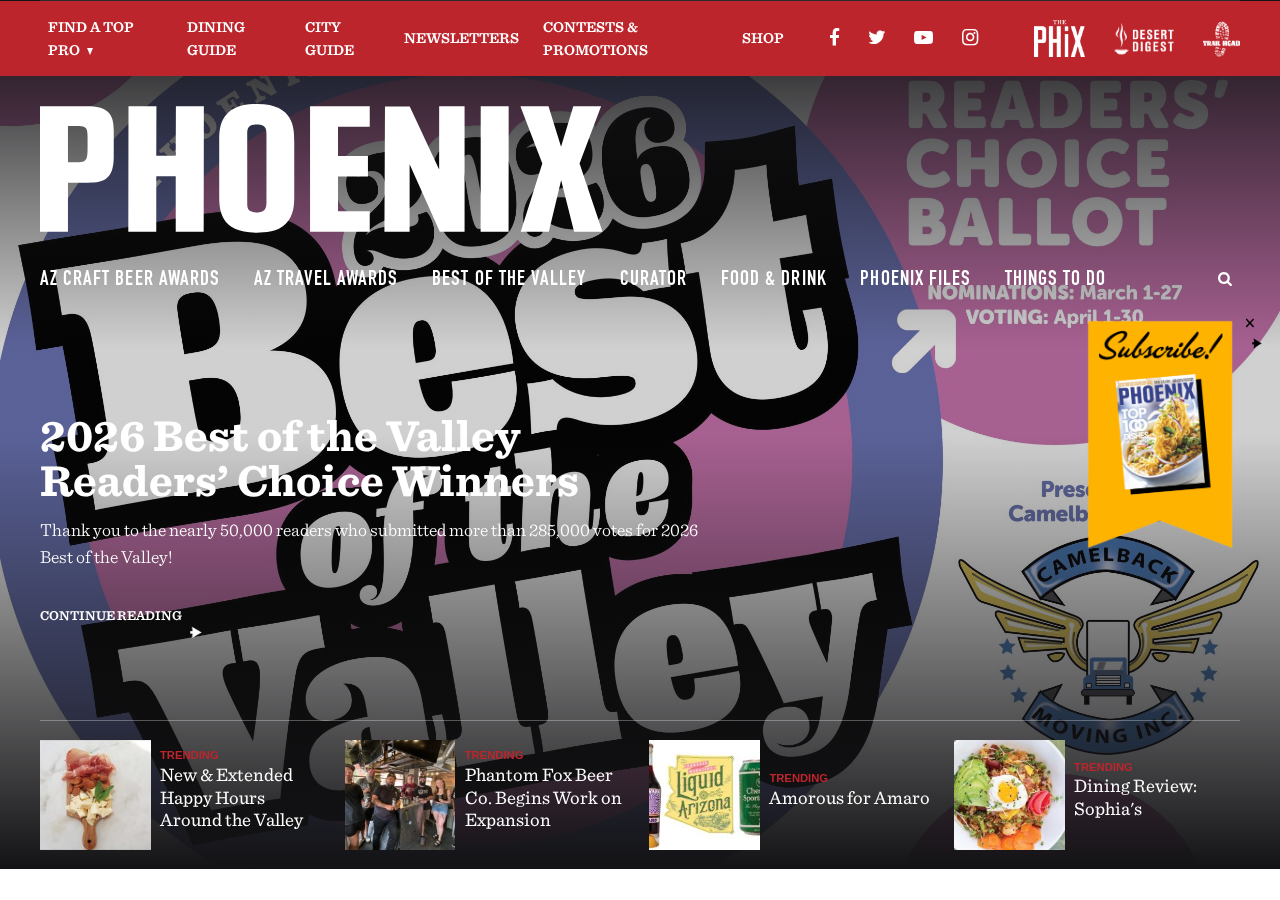 Screenshot of PHOENIX magazine - Experienced writers, editors, and designers capturing all sides of the Valley