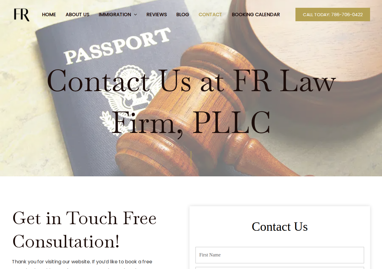Screenshot of Contact - FR Law Firm, PLLC