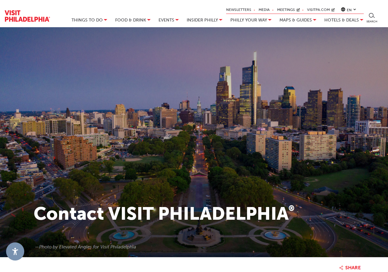 Screenshot of Contact Visit Philadelphia | Visit Philadelphia