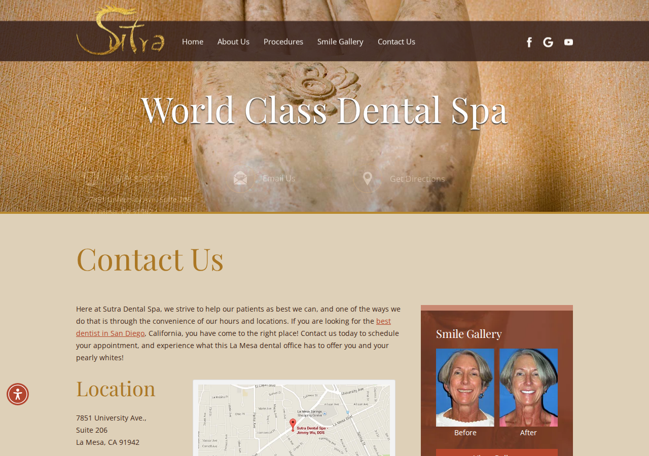 Screenshot of Contact Sutra Dental Spa La Mesa San Diego CA