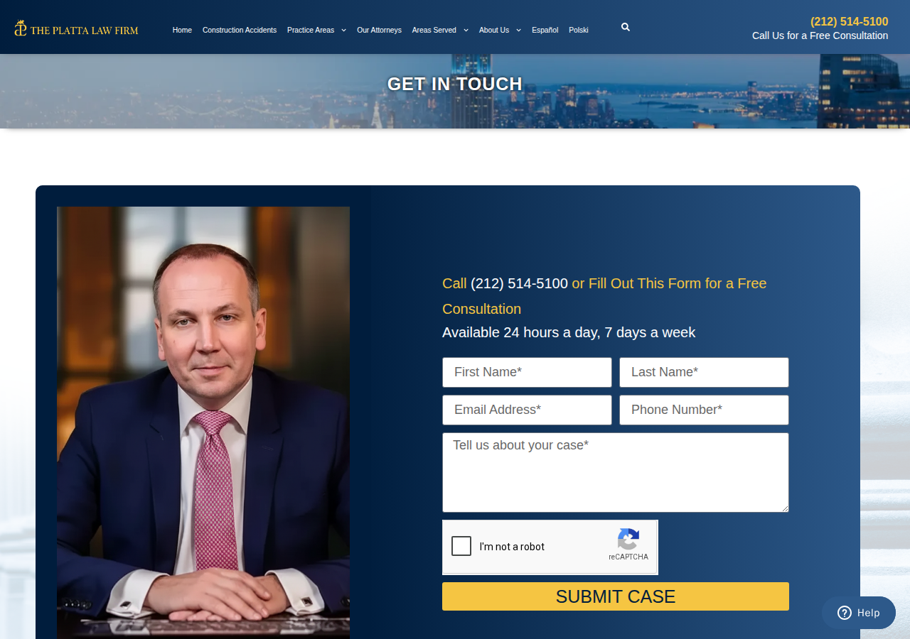 Screenshot of Get in Touch With Our Lawyers - The Platta Law Firm