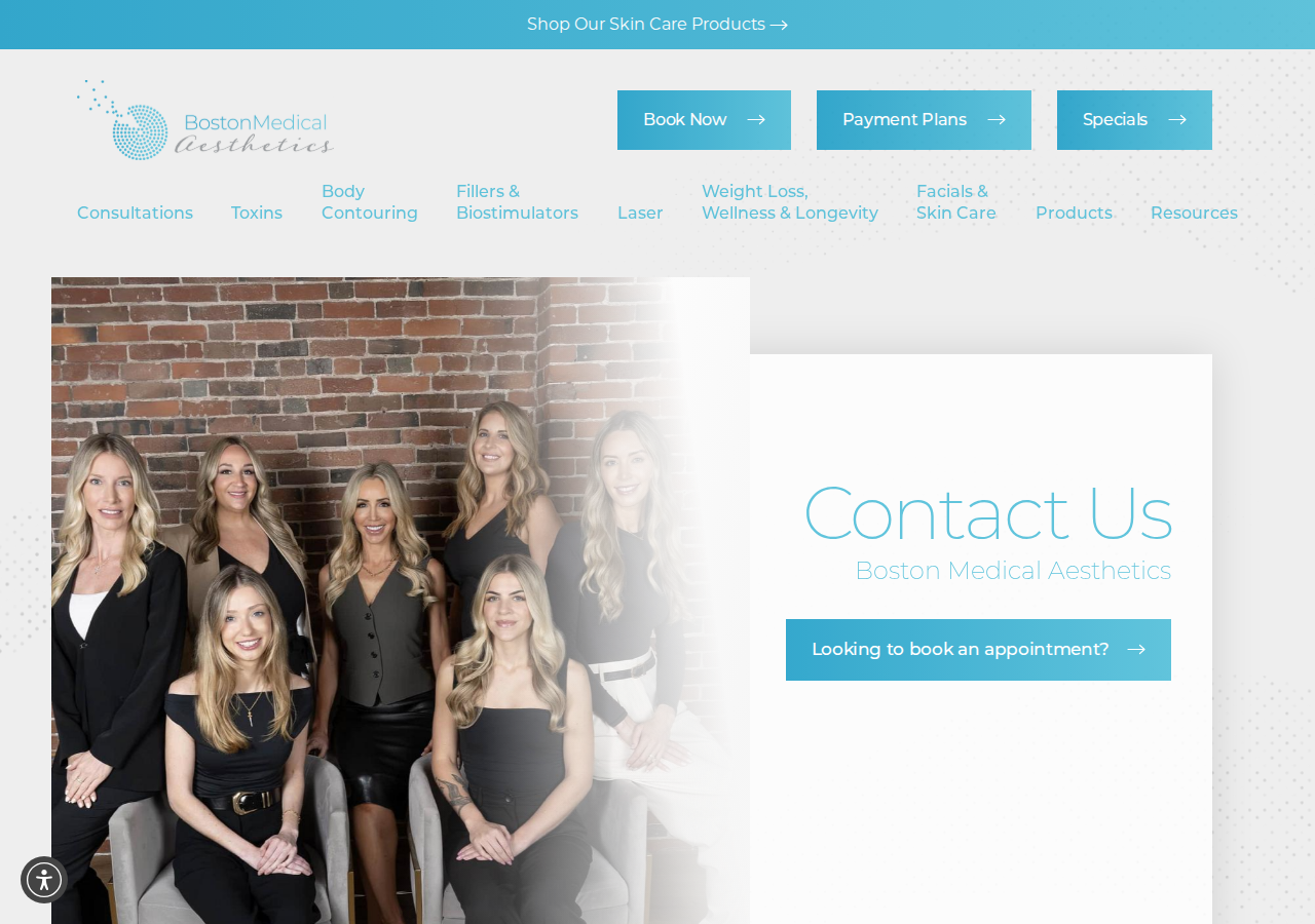 Screenshot of Contact Us | Boston Medical Aesthetics