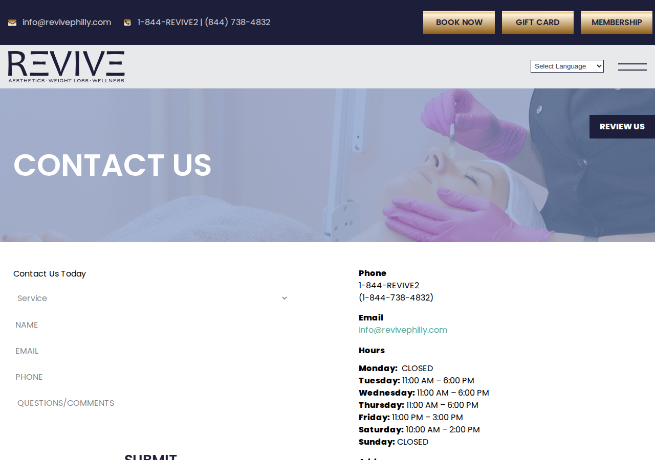 Screenshot of Contact Us - Revive Medical