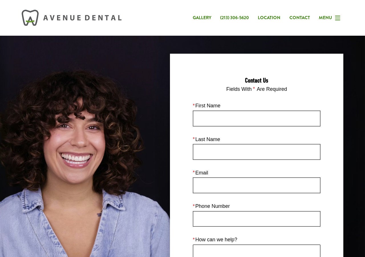 Screenshot of Send Us a Message  - Avenue DentalSocial Accounts Sprite
