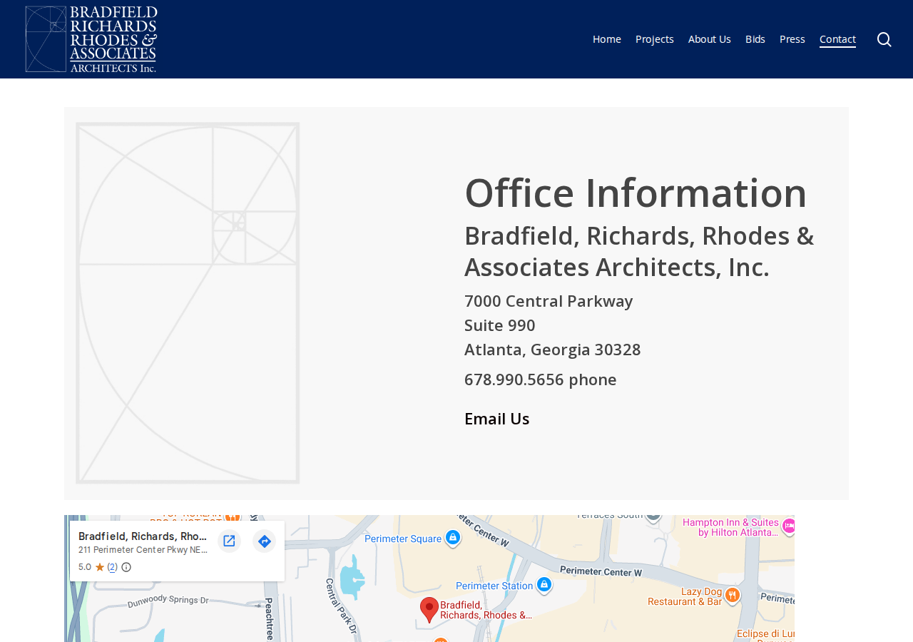 Screenshot of Contact – Atlanta Architects | Architectural and Design Firm for Hire | Metro-Atlanta Near Me | Bradfield, Richards, Rhodes & Associates