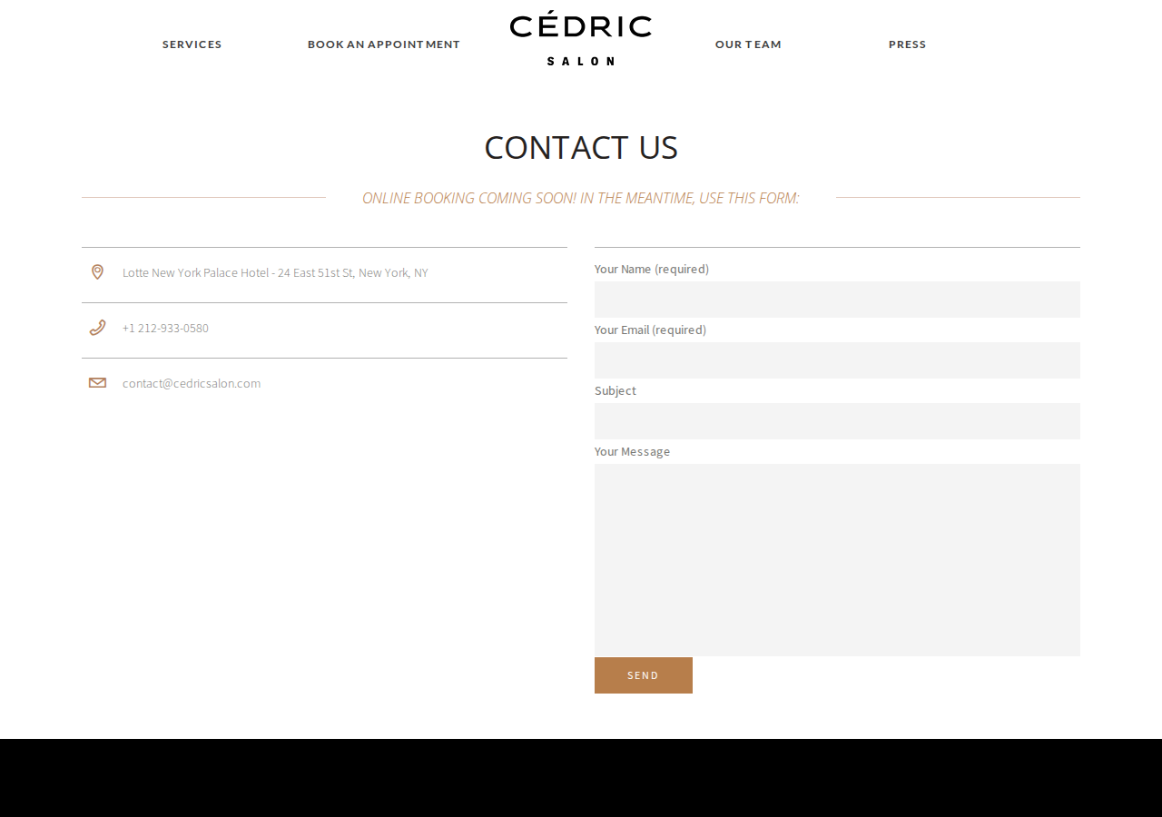 Screenshot of CONTACT US - Cedric Salon