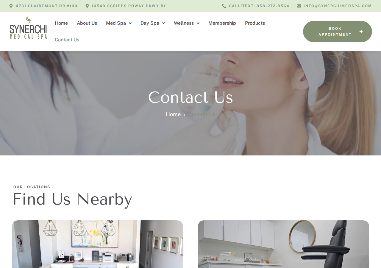 Screenshot of Contact Us | Synerchi Medical Spa