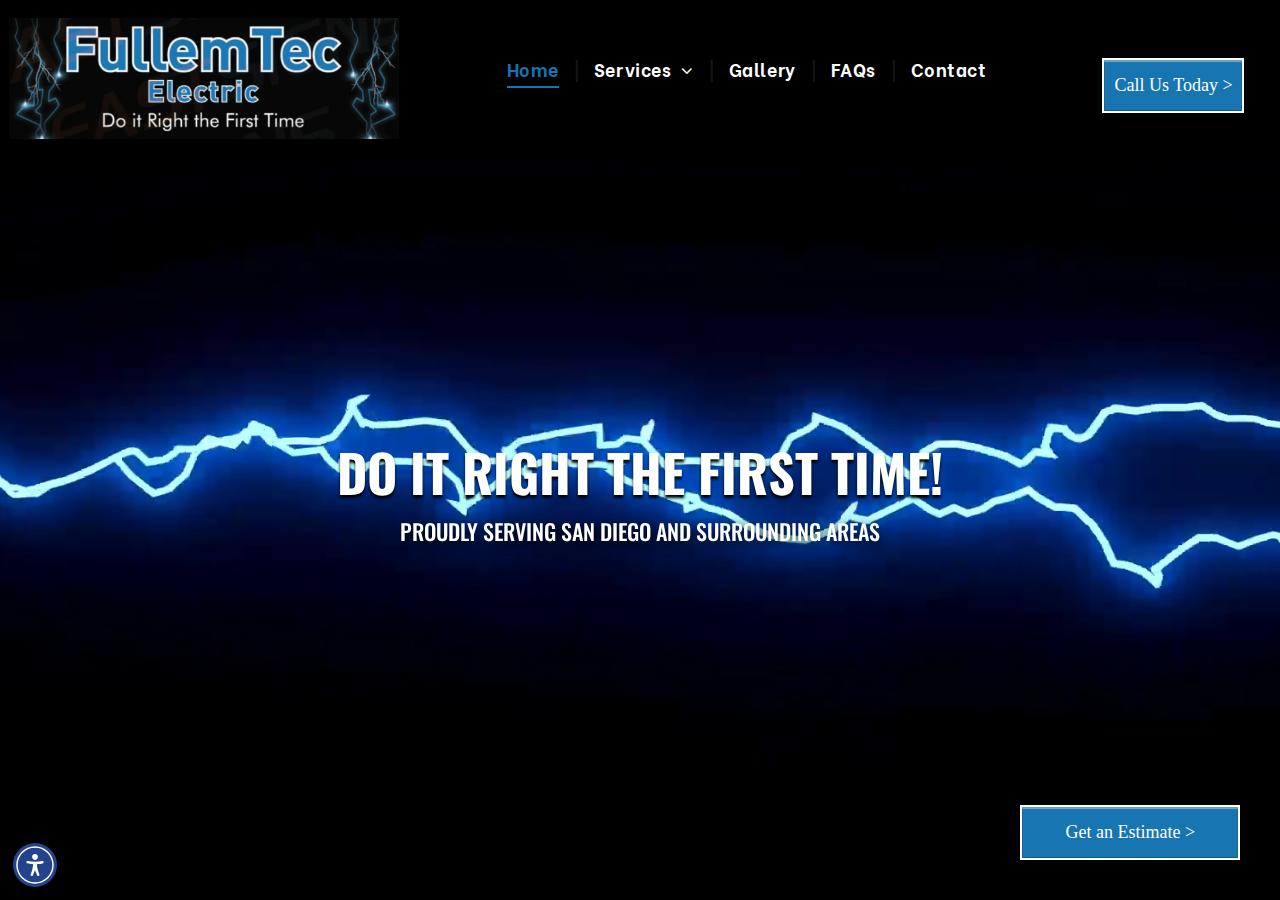 Screenshot of Electrician Services | San Diego, CA | 619-651-6083