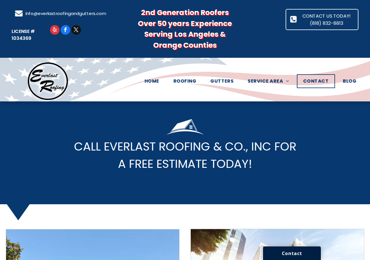 Screenshot of Contact Everlast Roofing & Co Inc
  
  Black phone handset with a speech bubble icon on a white backgroundBlack clock icon with white hands on a white backgroundBlank white image