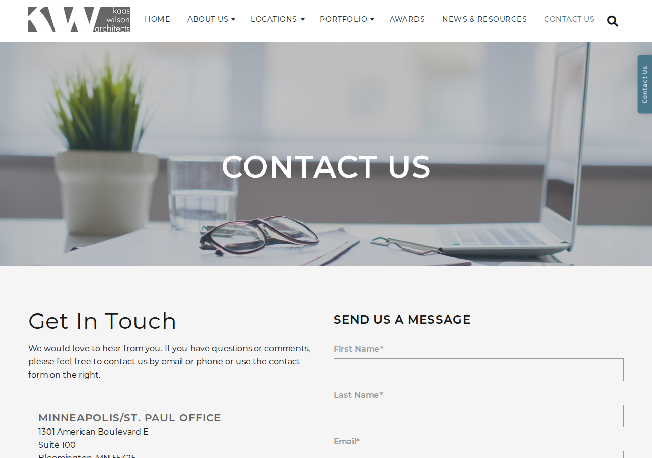 Screenshot of Contact Us