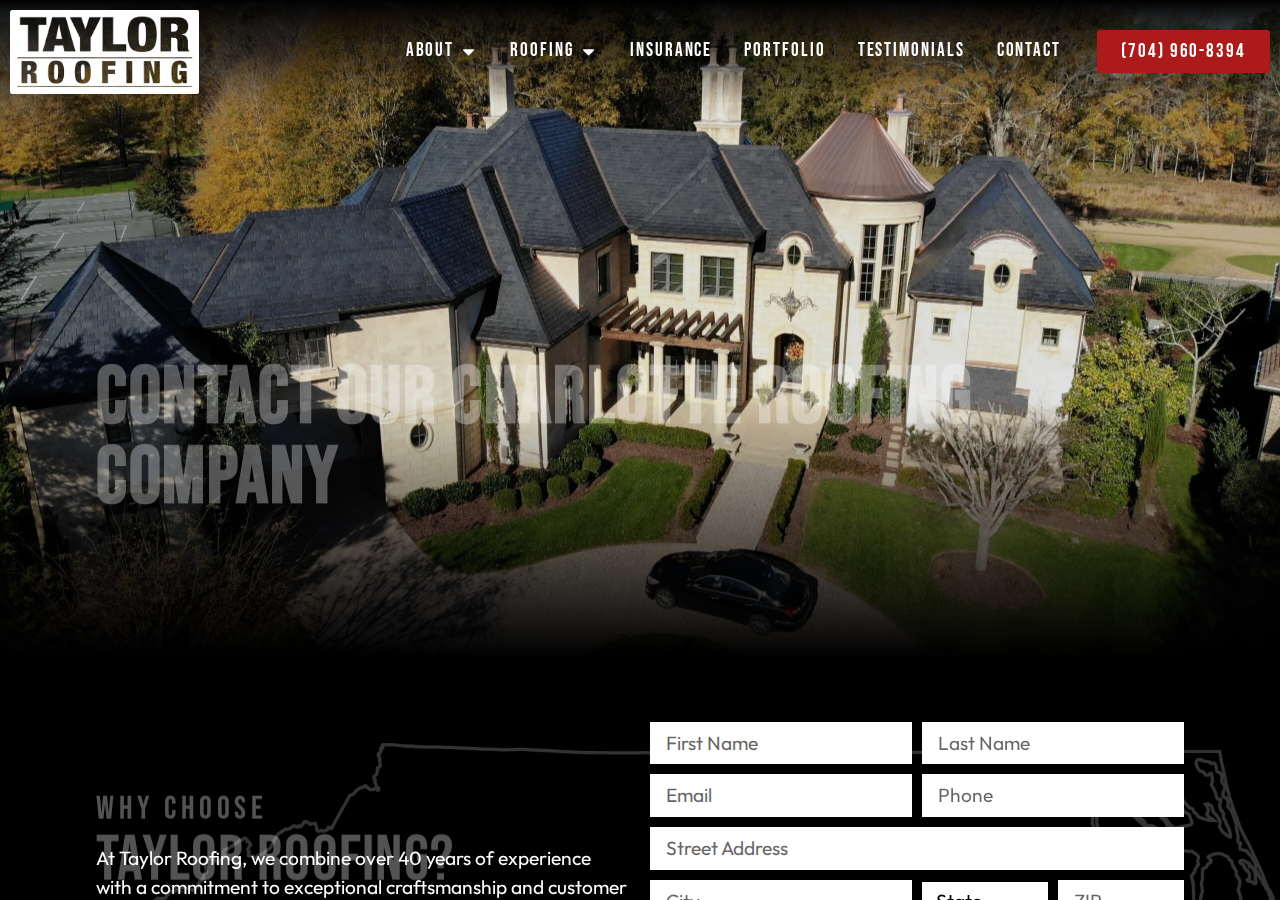 Screenshot of Roofing Company Charlotte - Contact Us