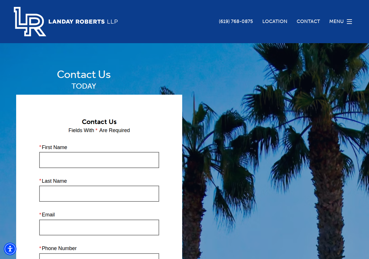 Screenshot of Send Us a Message - Landay Roberts LLP - Landay Roberts LLPSocial Accounts Sprite