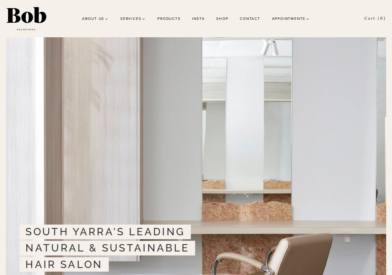 Screenshot of Bob Hair Co.