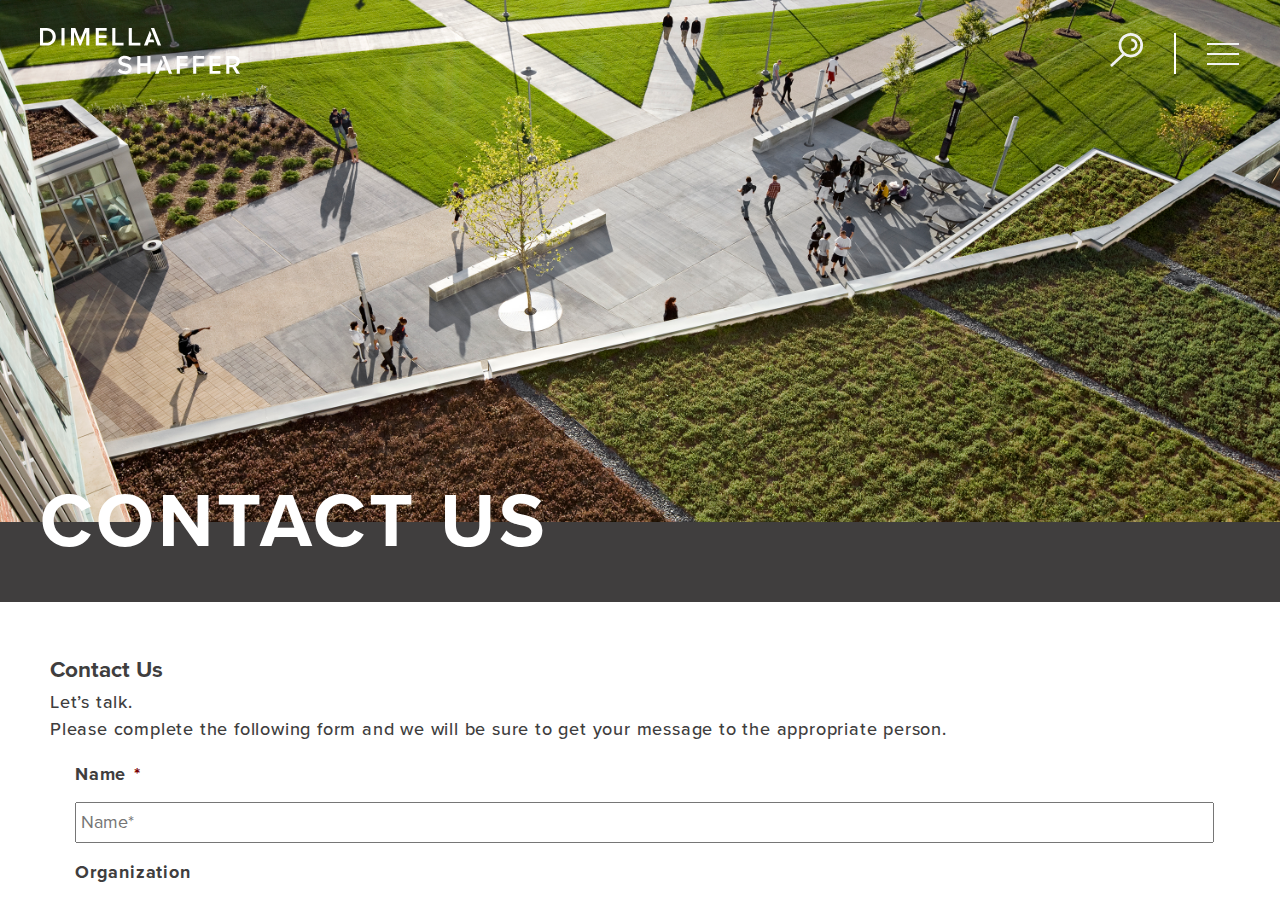 Screenshot of Contact Us - DiMella Shaffer