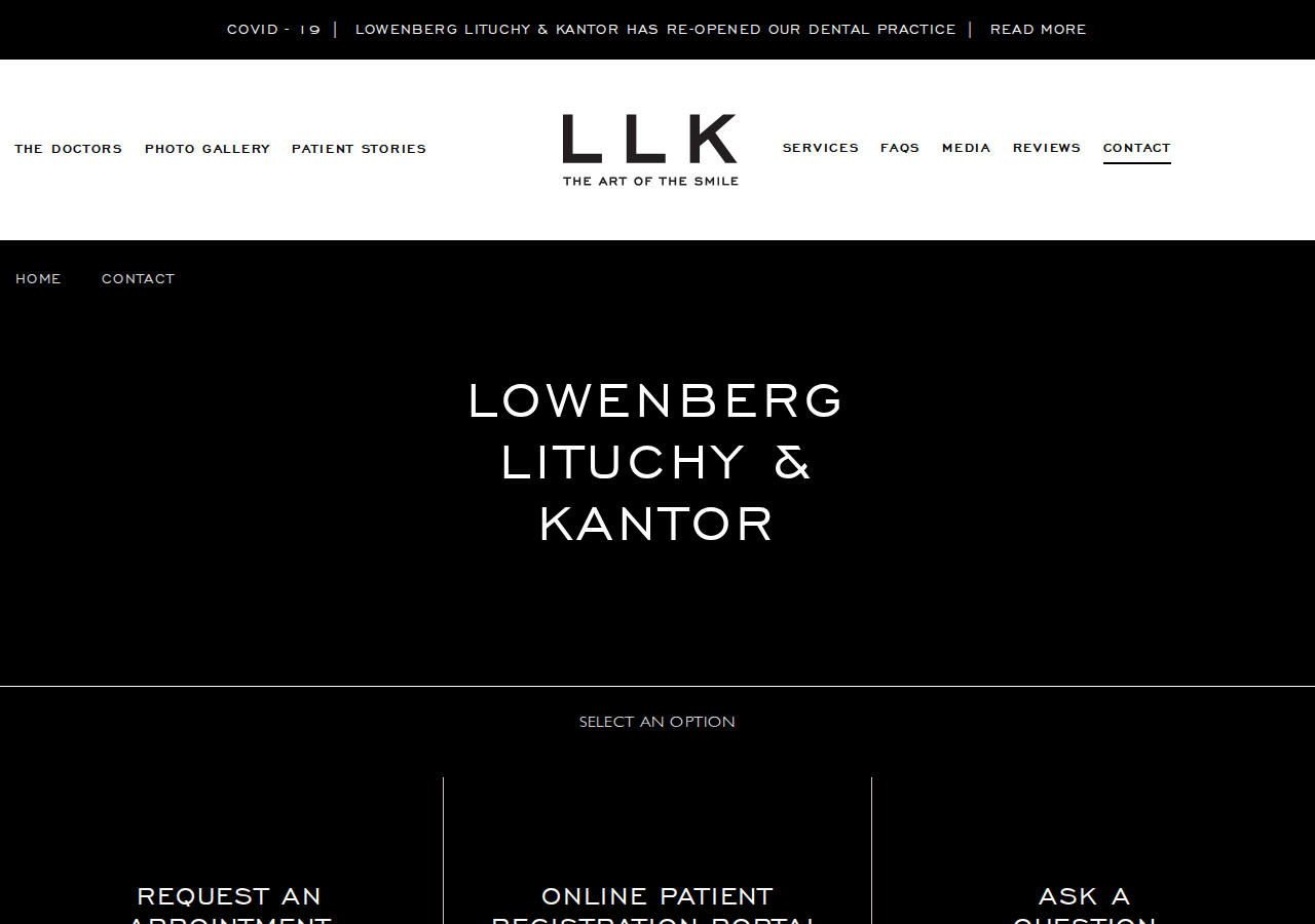 Screenshot of Contact Details - Lowenberg Lituchy & Kantor