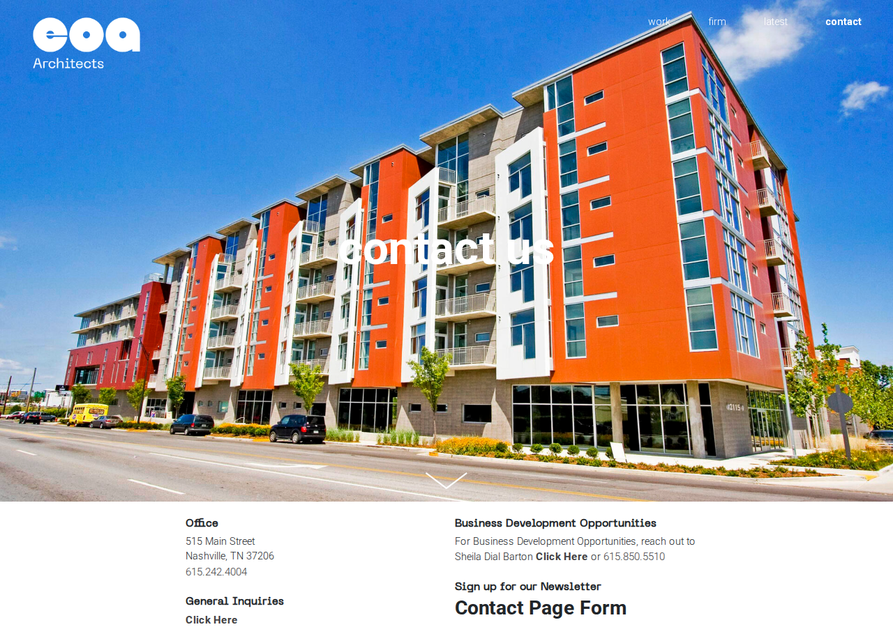 Screenshot of Contact - EOA Architects