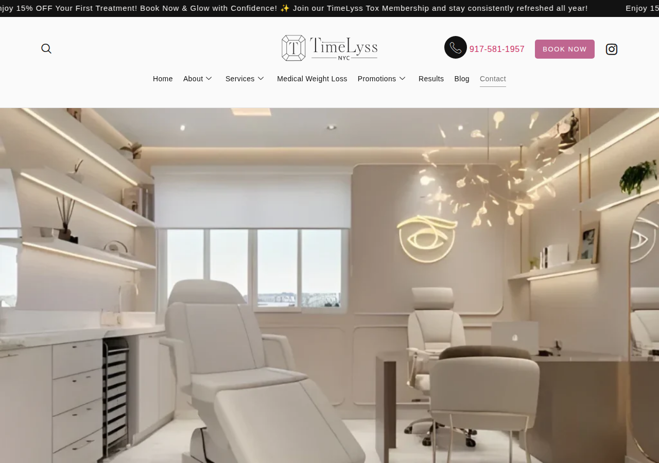 Screenshot of Contact Timelyss Med Spa | New York's Med Aesthetics Expert