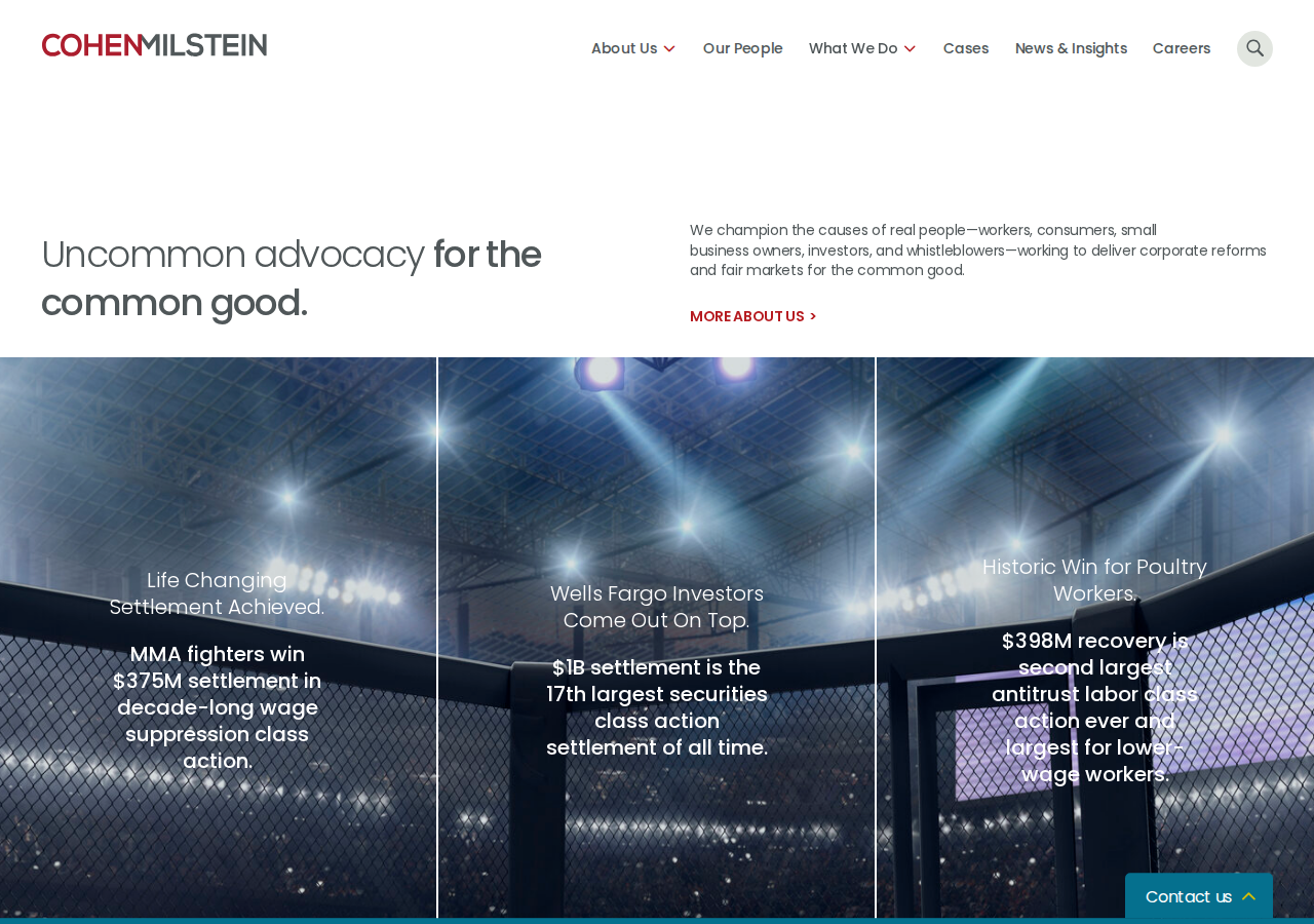 Screenshot of Cohen Milstein Sellers & Toll PLLC