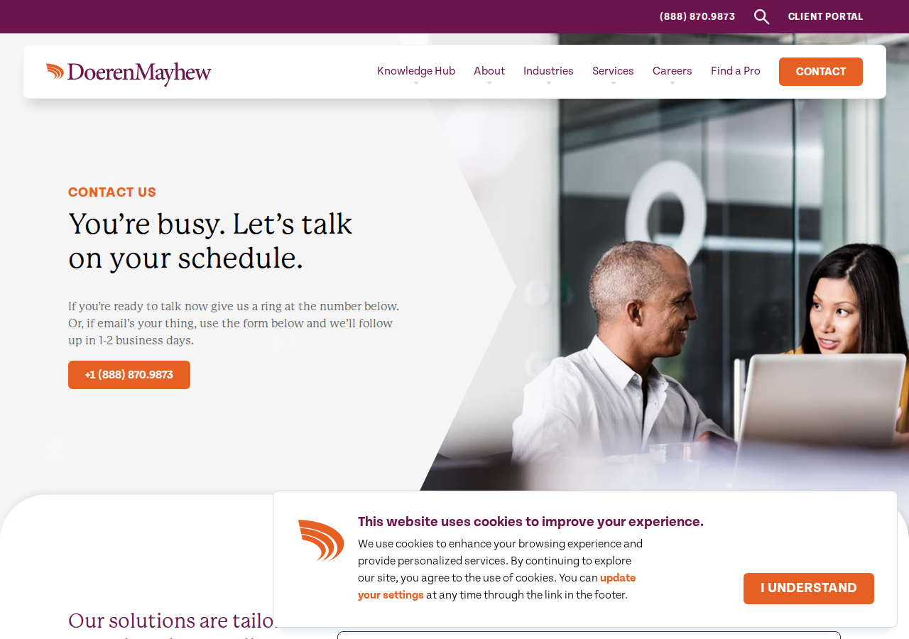 Screenshot of Contact Us | Doeren Mayhew