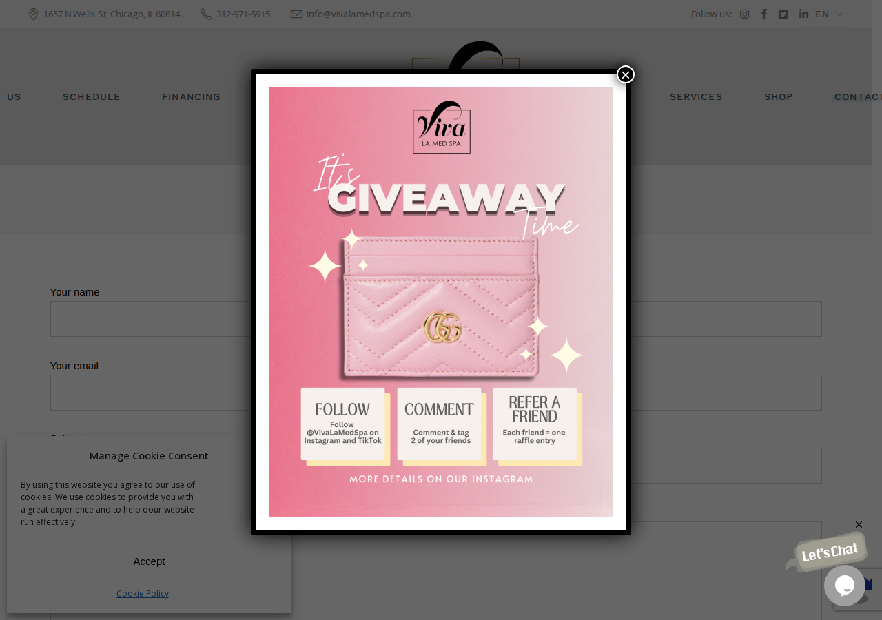 Screenshot of Contact Us - Viva La MedSpa