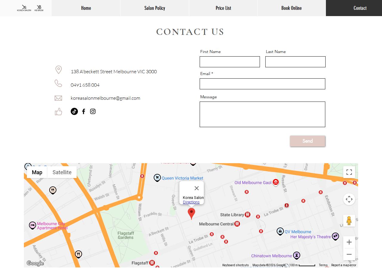 Screenshot of Contact | Korea Salon