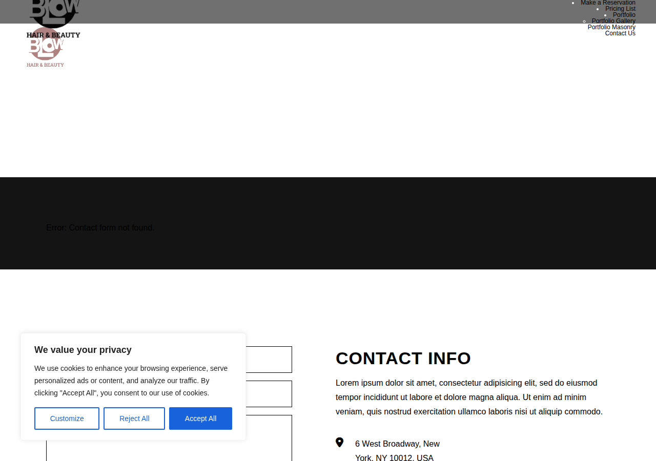 Screenshot of Contact Us - blowhairandbeauty.com