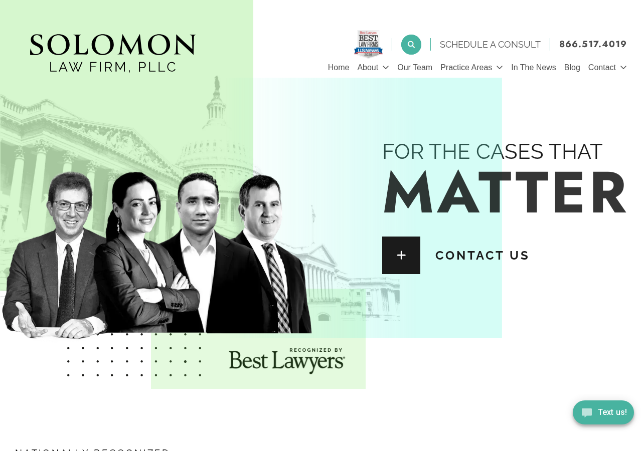 Screenshot of Employment Law Firm in Washington DC | Solomon Law Firm