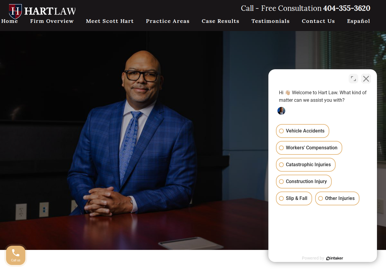 Screenshot of Contact Us | Atlanta Personal Injury Attorney