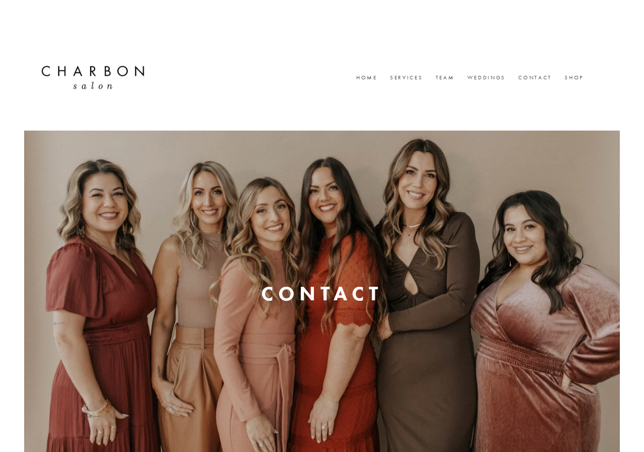 Screenshot of Contact — Charbon Salon