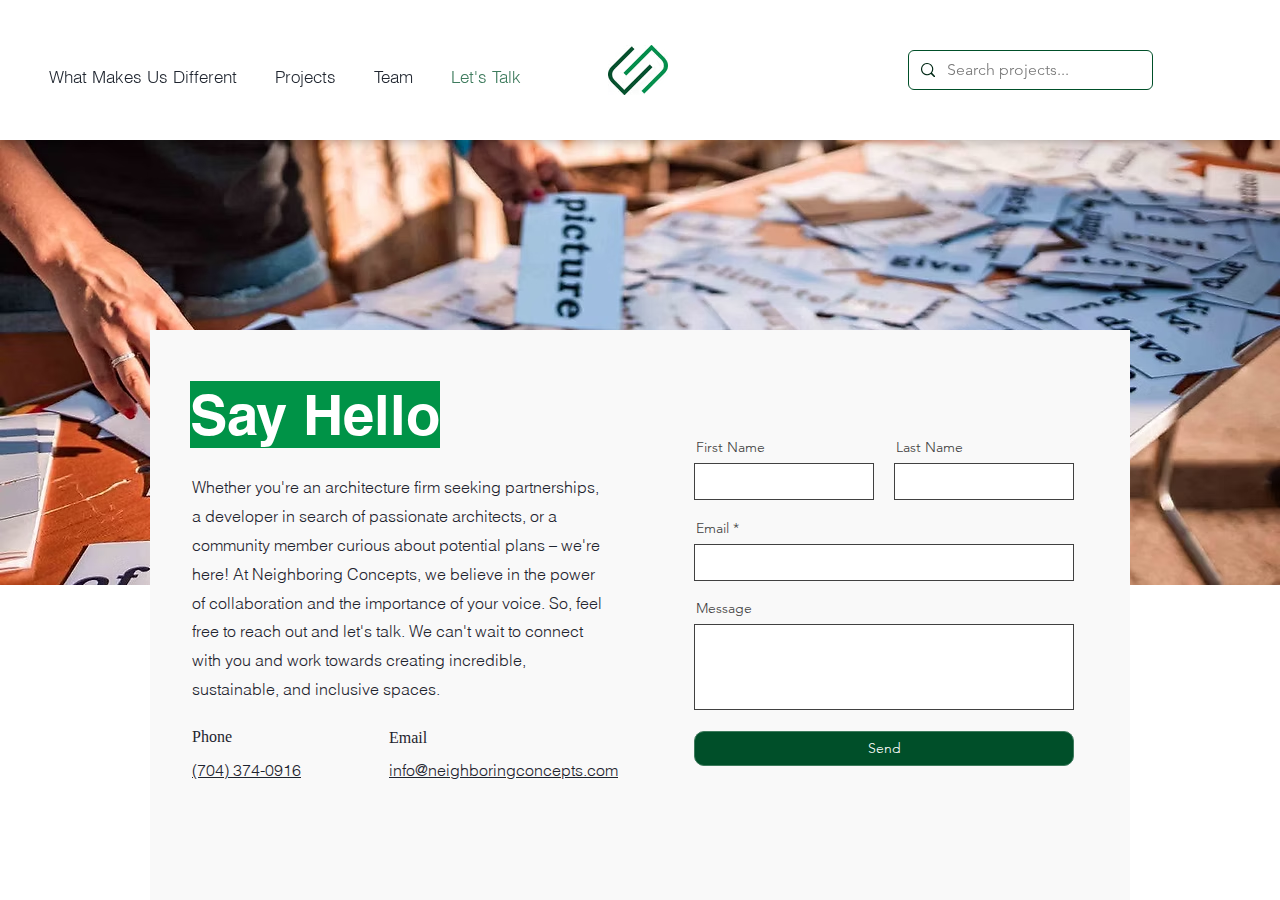 Screenshot of Let's Talk | Neighboring Concepts